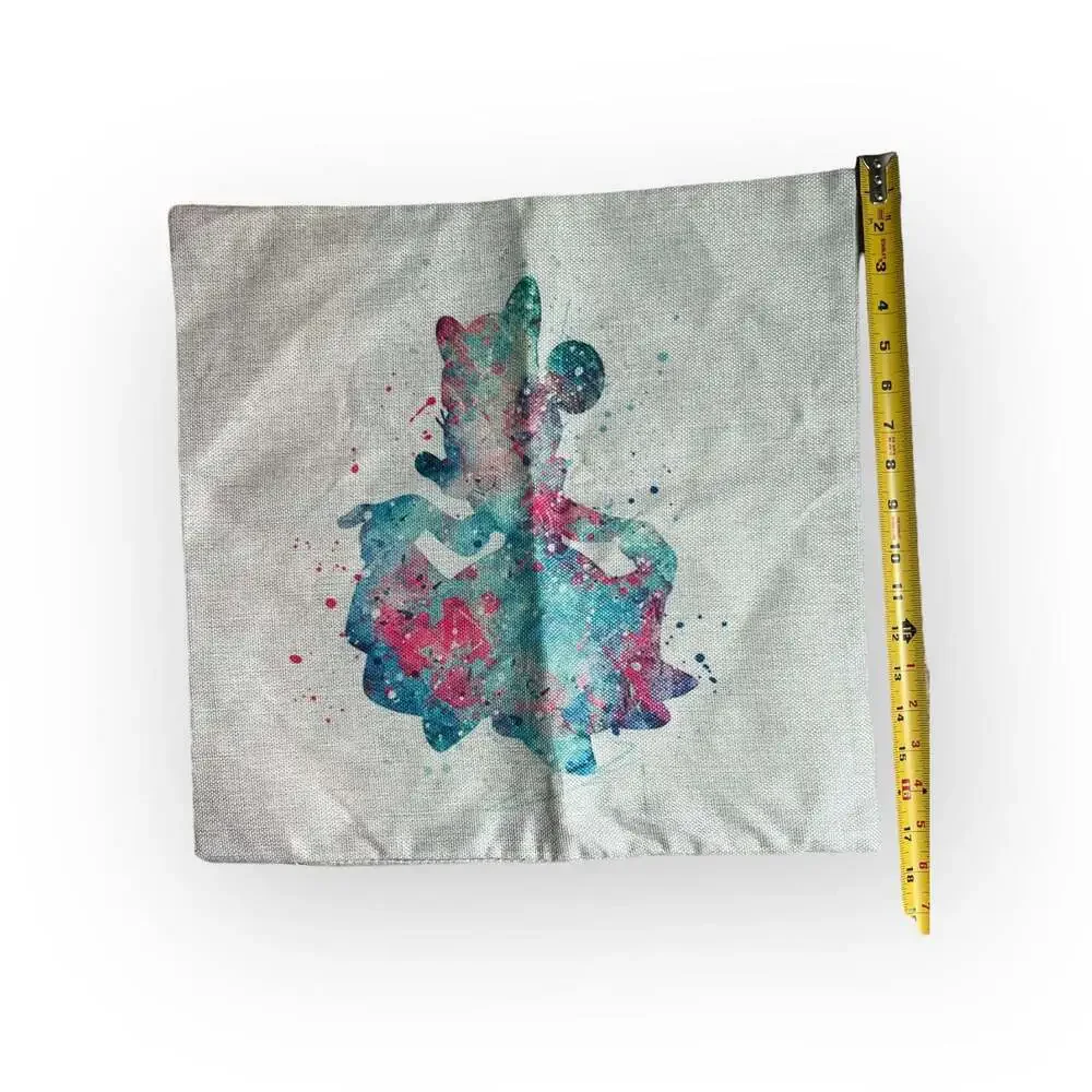 Disney Minnie Mouse watercolor pillow cover